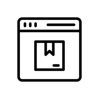 çevrimiçi vektör ince çizgi simgesi