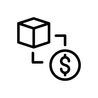 parsel vektör ince çizgi simgesi