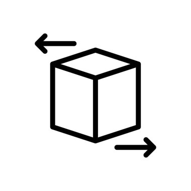 kutu vektörü ince çizgi simgesi