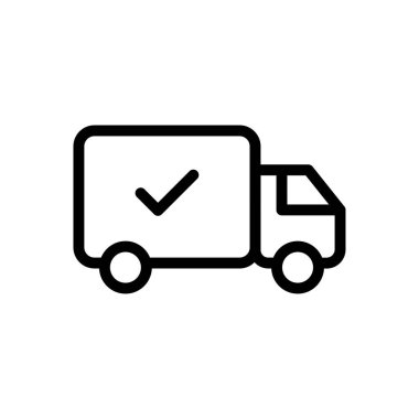 nakliye vektörü ince çizgi simgesi