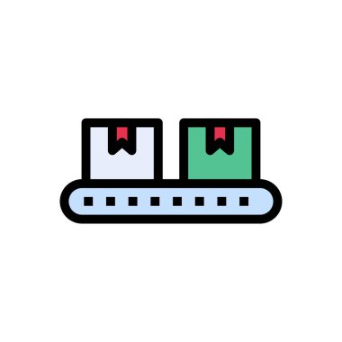 karton vektör düz renk simgesi