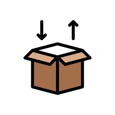 karton vektör düz renk simgesi