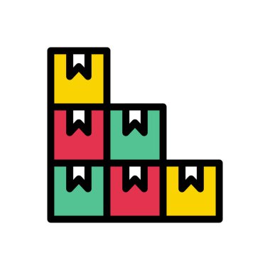 parsel vektör düz renk simgesi