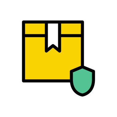 Koruma vektörü düz renk simgesi