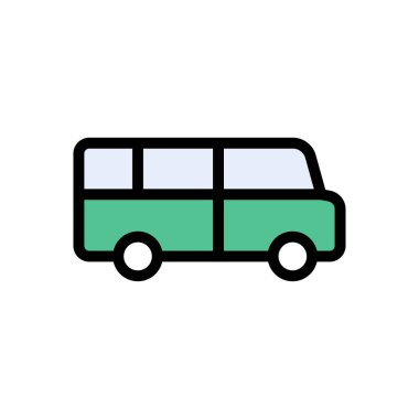 kamyon vektör düz renk simgesi