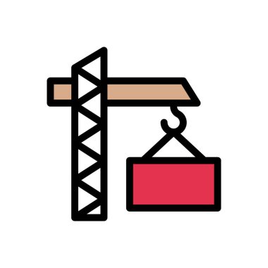 konteyner vektörü düz renk simgesi