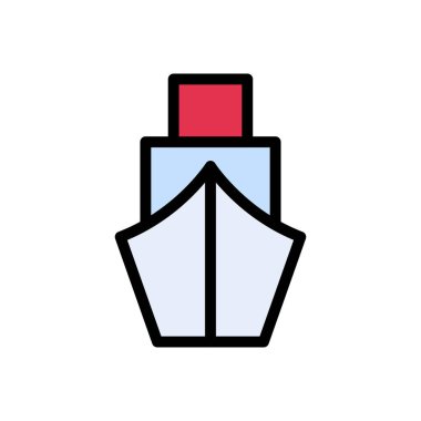 gemi vektör düz renk simgesi