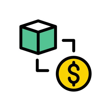 parsel vektör düz renk simgesi