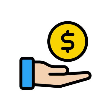 çevrimiçi vektör düz renk simgesi