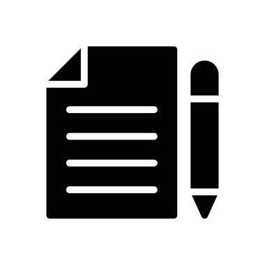 vektör glyph düz simgesi yaz