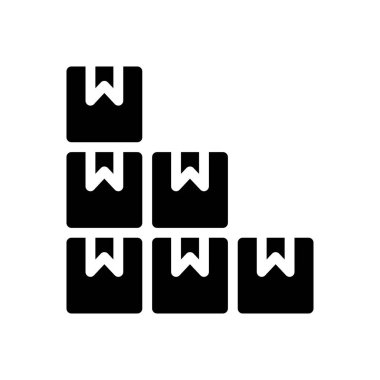 parsel vektör glyph düz simgesi