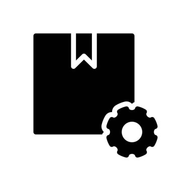 parsel vektör glyph düz simgesi