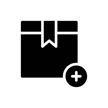 parsel vektör glyph düz simgesi