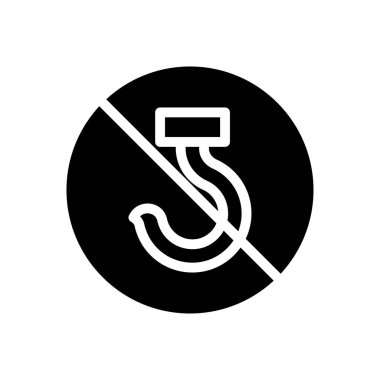 kanca vektör simgesi düz simge