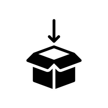 kutu vektör düz simgesi