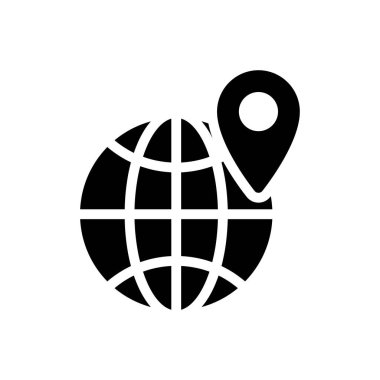 harita vektör düz simgesi