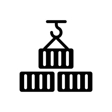 nakliye vektörü glyph düz simgesi