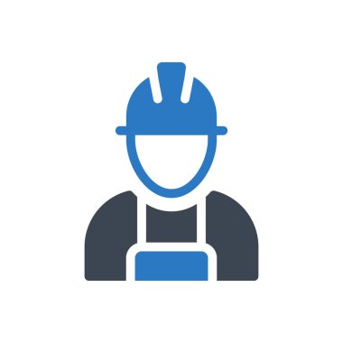 işçi vektör renk simgesi