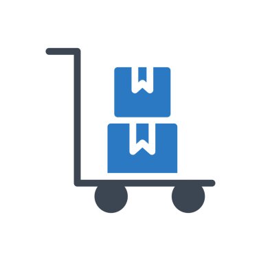 Dolly vektör renk simgesi