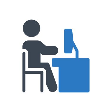 çalışan vektör renk simgesi