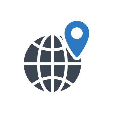 harita vektör renk simgesi