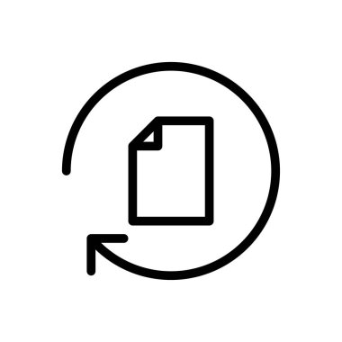 Vektör ince çizgi simgesini tazele