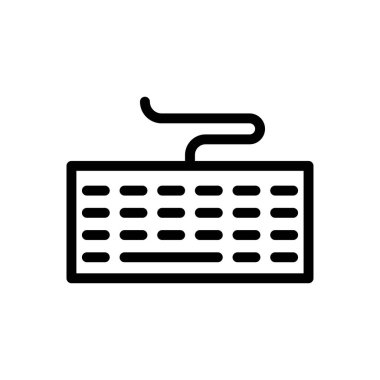 bilgisayar vektörü ince çizgi simgesi