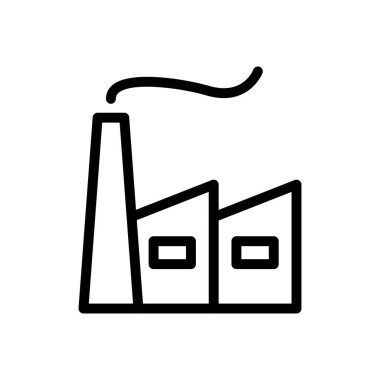 sanayi vektörü ince çizgi simgesi