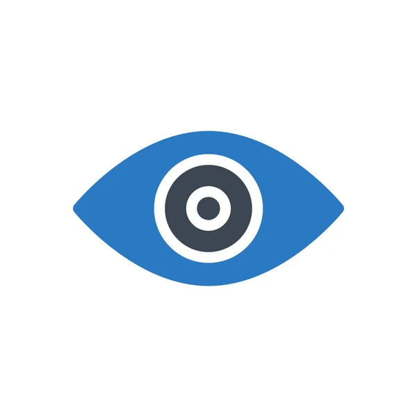 Retina Vector Glyph Color Icon — Stock Vector