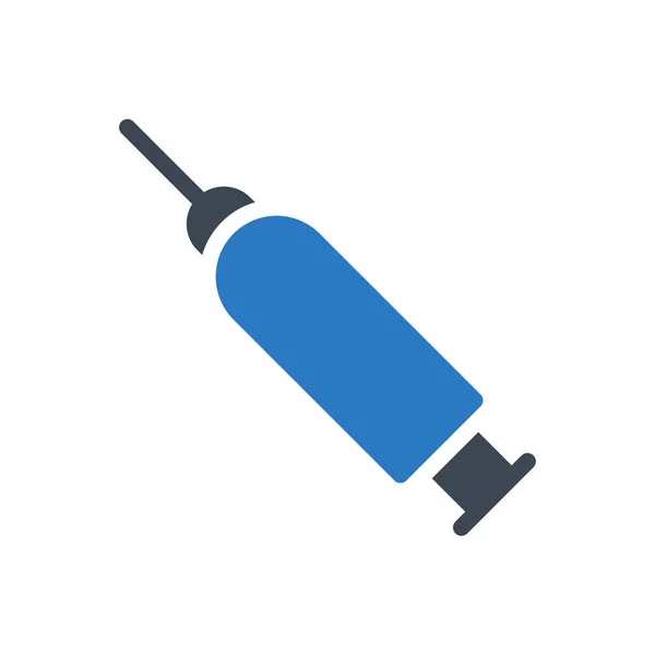 Syringe Vector Glyph Color Icon — Stock Vector
