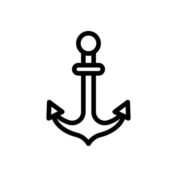 Marine Vektor Thin Line Symbol — Stockvektor