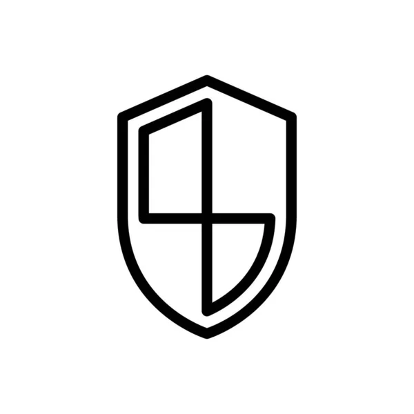 Schutzvektor Thin Line Symbol — Stockvektor