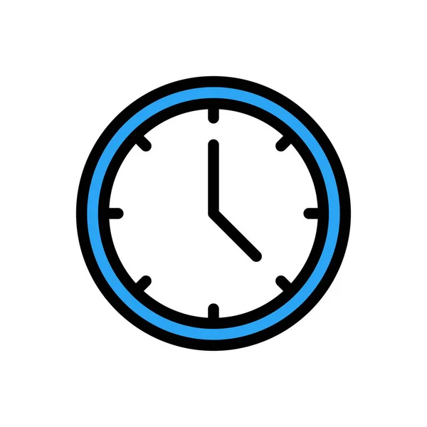 时钟向量平面颜色图标 — 图库矢量图片