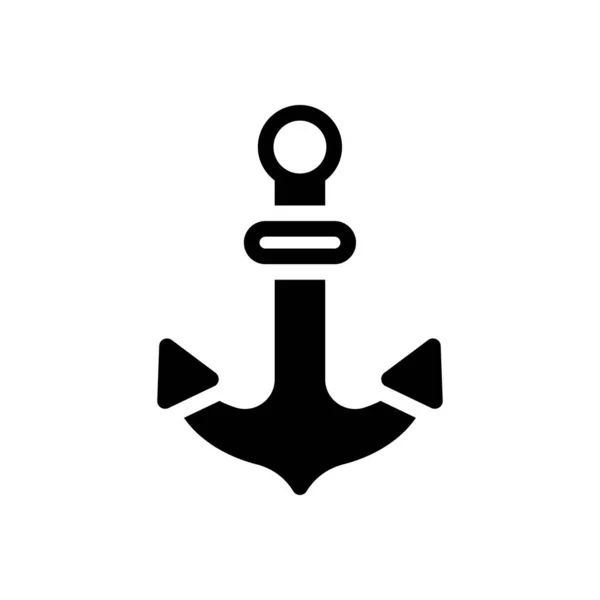 Marine Vektor Glyphen Flaches Symbol — Stockvektor