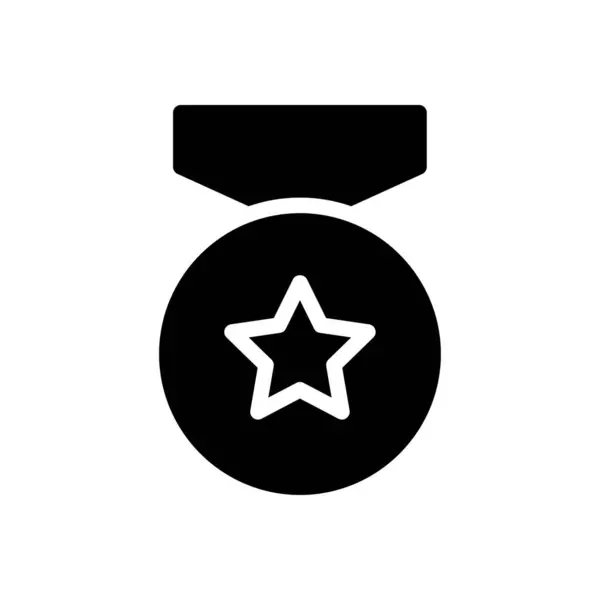 Ícone Liso Glifo Vetorial Emblema —  Vetores de Stock