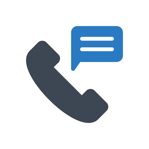 Telefoon Vector Glyph Kleur Pictogram — Stockvector