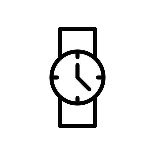 Reloj Vector Delgada Línea Icono — Archivo Imágenes Vectoriales