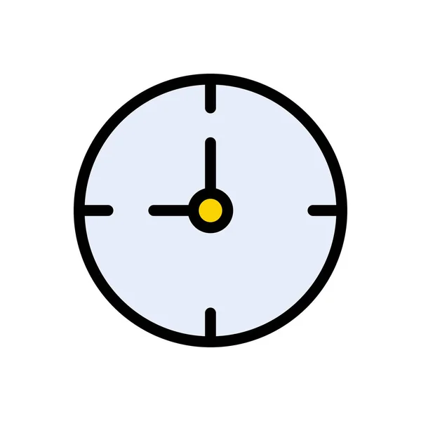 Reloj Vector Icono Color Plano — Archivo Imágenes Vectoriales