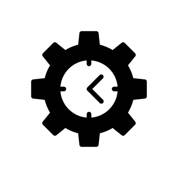 Management Vektor Glyphen Flaches Symbol — Stockvektor