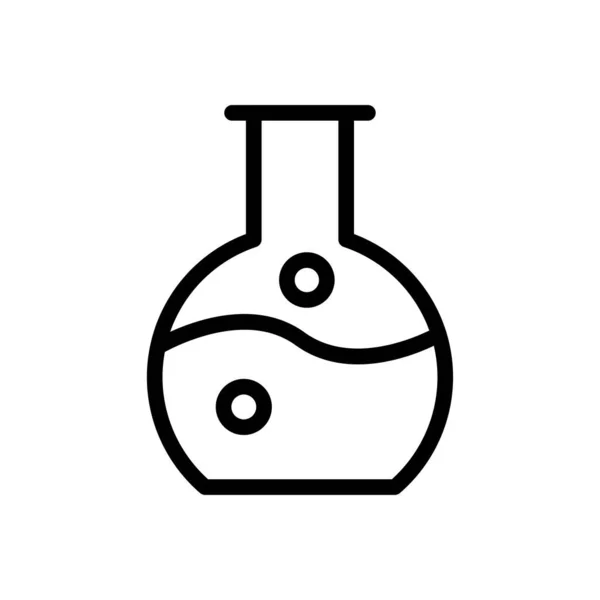 Flasque Vecteur Ligne Mince Icône — Image vectorielle