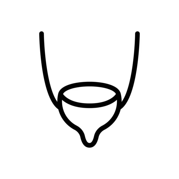 Uretères Vecteur Ligne Mince Icône — Image vectorielle