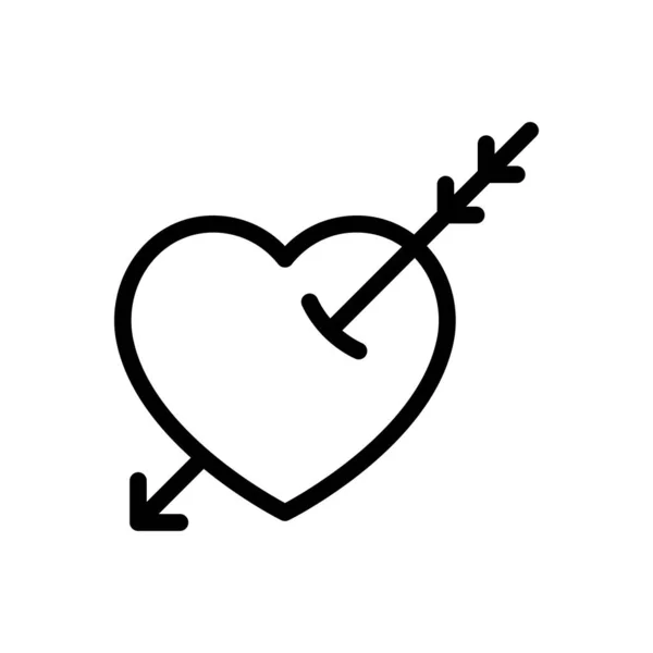 Icône Ligne Mince Vecteur Cupide — Image vectorielle
