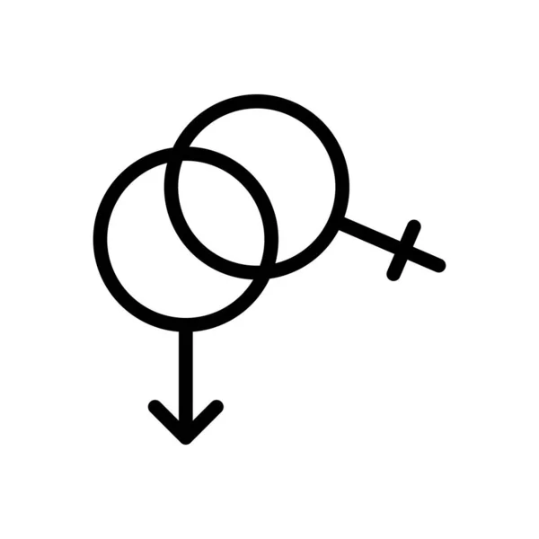 Liefde Vector Dunne Lijn Pictogram — Stockvector