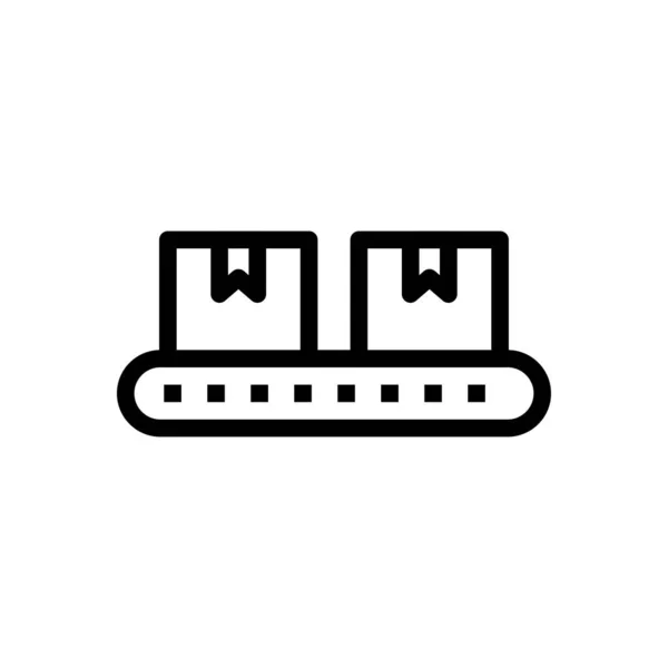 Carton Vector Thin Line Icon — 스톡 벡터