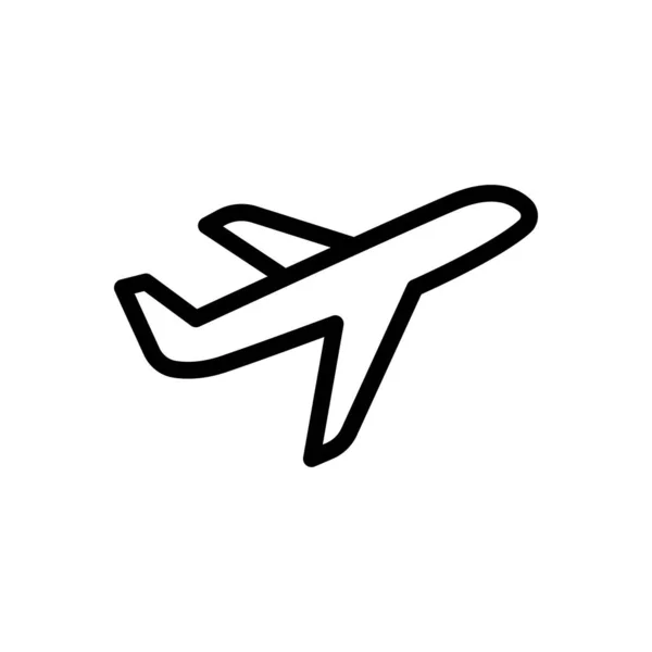 Flugvektor Dünne Linie Symbol — Stockvektor