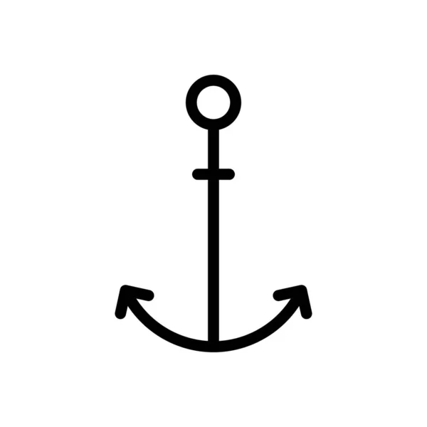Ikona Wektora Morskiego Cienkiej Linii — Wektor stockowy