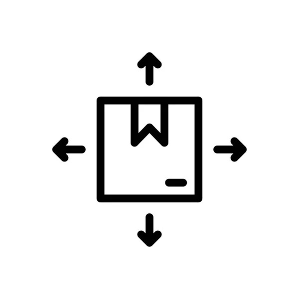 Levering Vector Dunne Lijn Pictogram — Stockvector