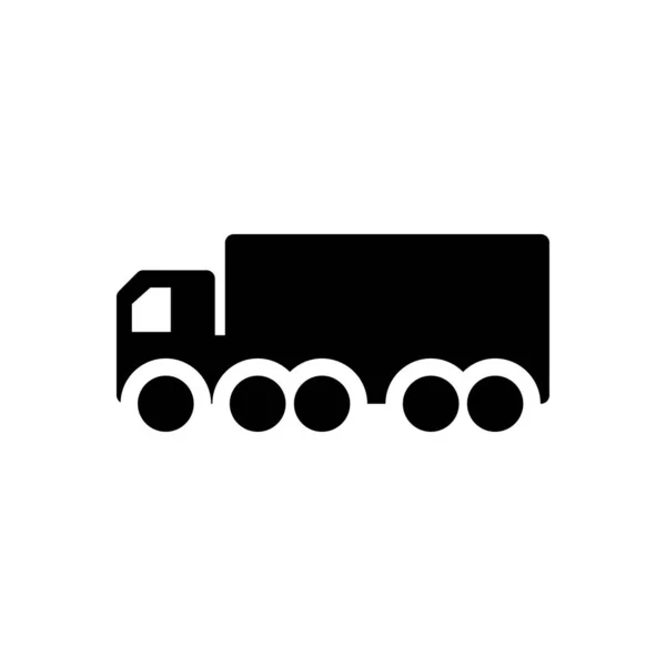 Lkw Vektor Glyphen Flache Ikone — Stockvektor