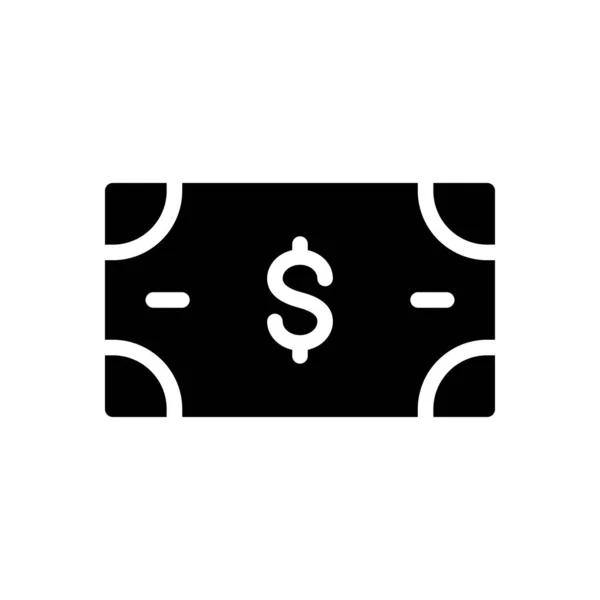 Cash Vector Hiëroglief Plat Pictogram — Stockvector