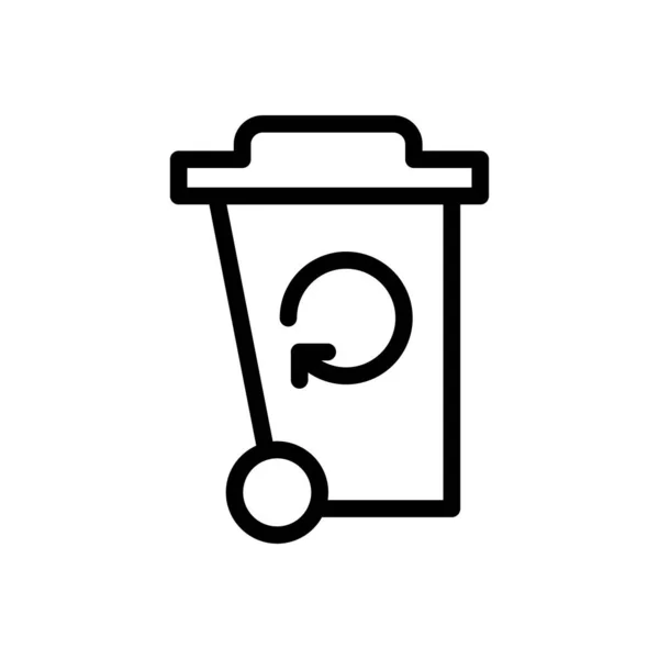 Vektor Thin Line Symbol Recyceln — Stockvektor